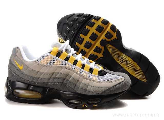 Nike Grise Et Des Chaussures Jaunes Air Max